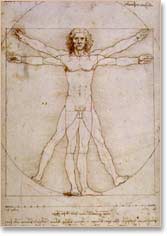 Leonardo's Vitruvian Man - a symbol of health